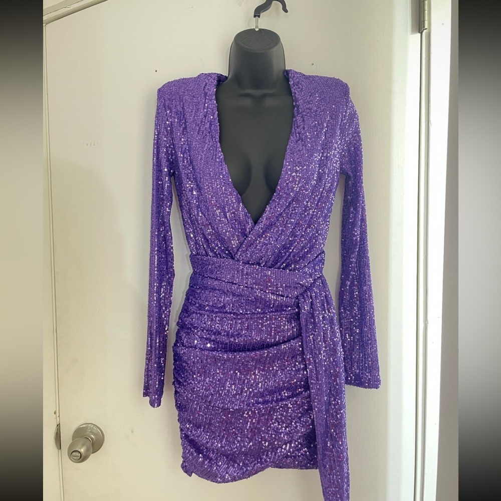 Purple Sequin Dress